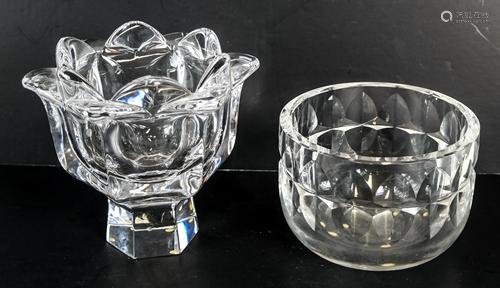 Orrefors, Kosta Boda: Two Crystal Bowls