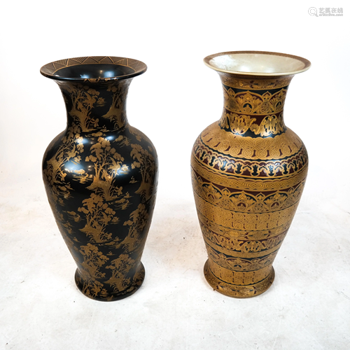 Two Chinese Decorated Porcelain Vases