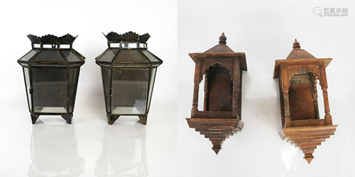 Four Lantern-Style Wall Brackets