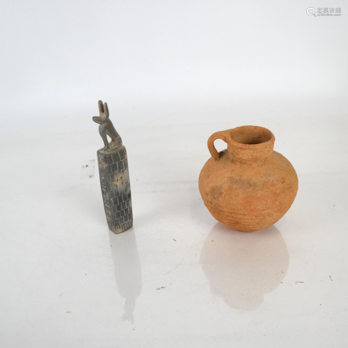 Ancient Roman Terracotta Pot & Egyptian Replica