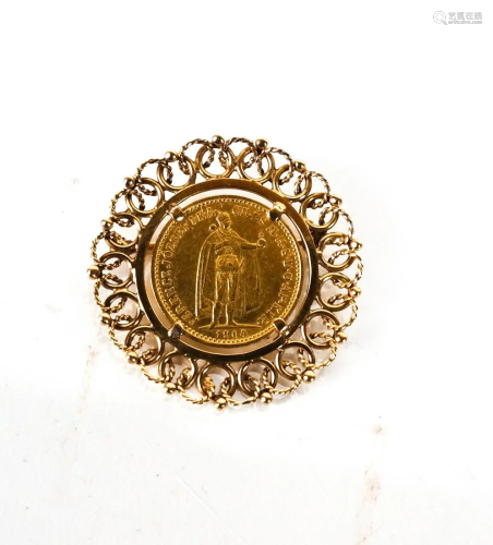 1904 Gold Coin Pin