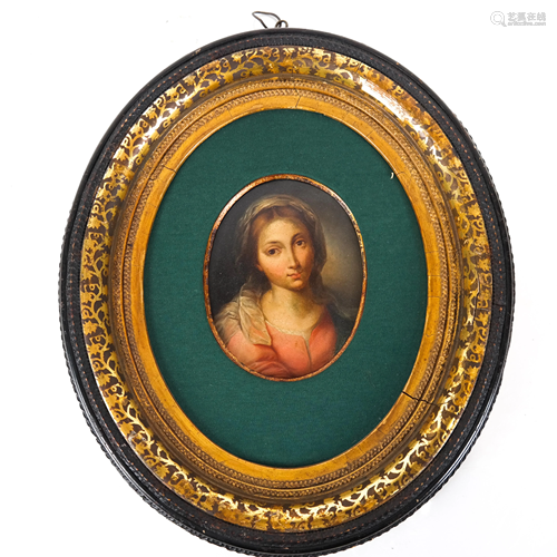 Portrait of a Woman - Oval Painting