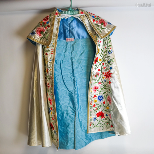 Floral Embroidered Bullfighting Cape from Spain