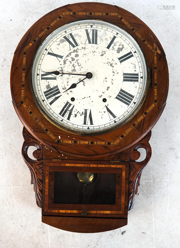 Arts & Crafts Wall Regulator Clock