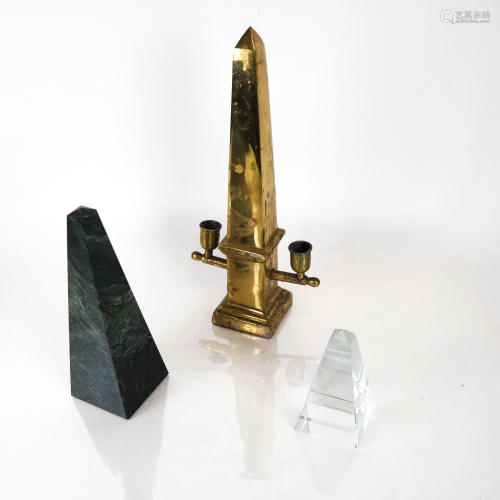 Three Obelisk Sculptures