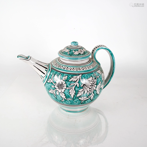 Decorated Porcelain Teapot