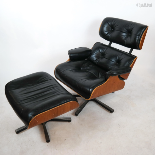 Herman Miller-Style Chair and Ottoman
