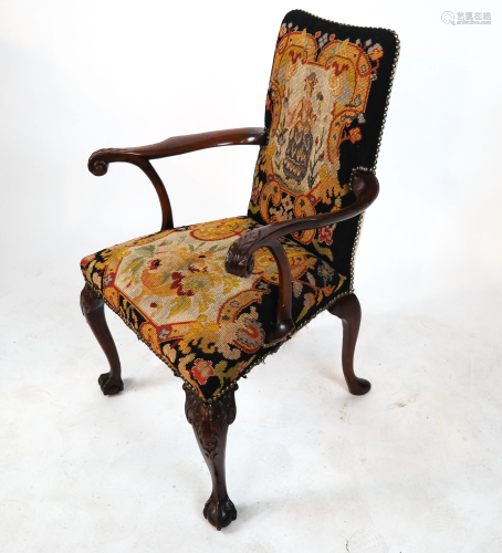 Georgian-Style Needlepoint Chair