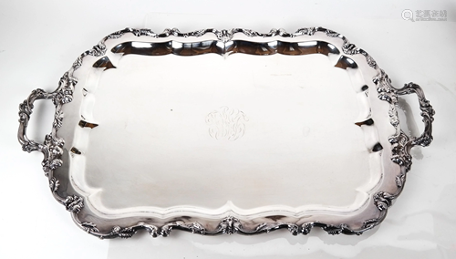 German & Sterling Silver Butler's Tray