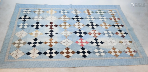 Late 19th C. Cotton Patchwork Quilt