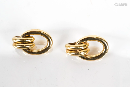 Pair 14K Gold Hoop Ear Clips