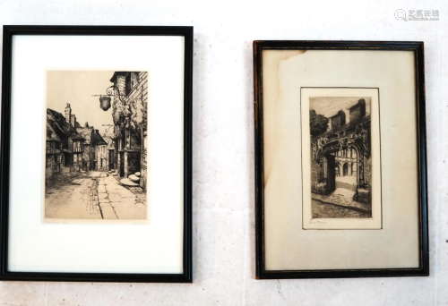Lucy GARNET, Dorothy SWEET: Villages - Etchings