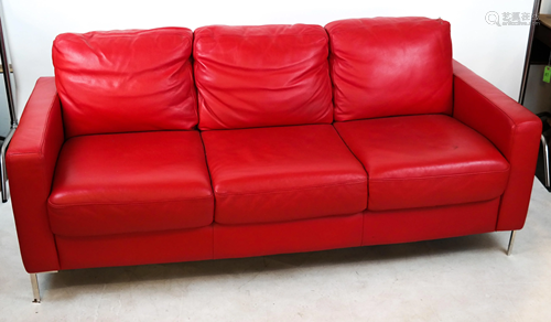 Contemporary Red Sofa