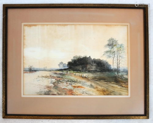 R.G. WELSH: Landscape - Watercolor