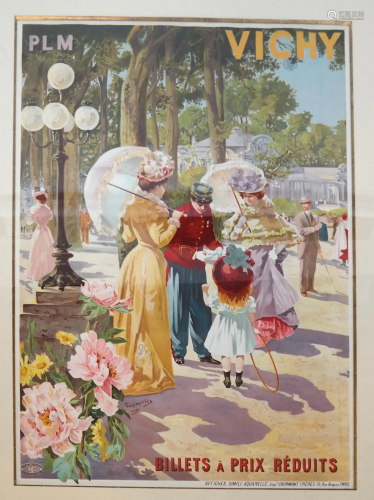 Vichy Billets a Prix Reduits - Vintage Poster