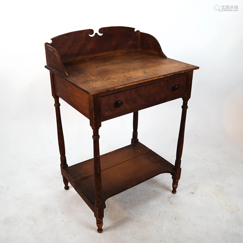 Antique Oak One-Drawer Wash Stand