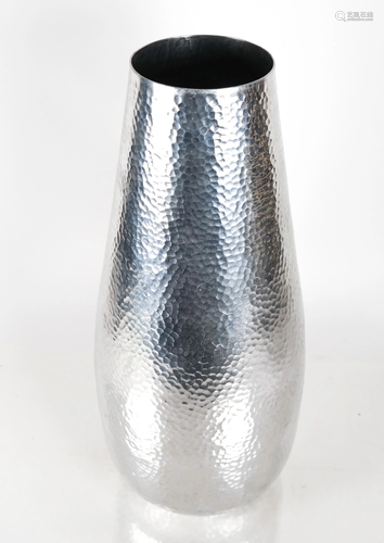 Hand-Hammered Aluminum Vase