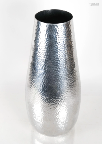 Hand-Hammered Aluminum Vase