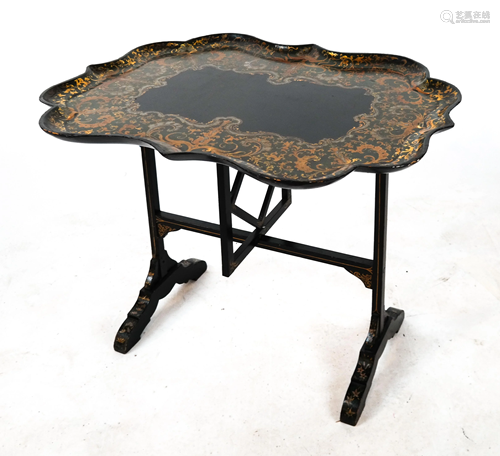 Papier-Mache Victorian Tilt-Top Table