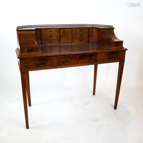 George III-Style Mahogany Carlton House Desk