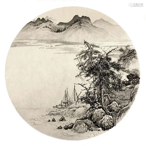 李绘君 《山水小品2》 纸本水墨 卡板