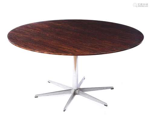 FRITZHANSEN DANISH ROSEWOOD CIRCULAR DINING ROOM TABLE