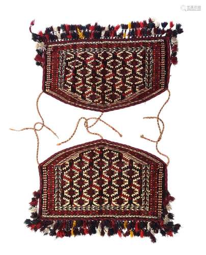 PAIR OF OLD TURKOMAN AZMALYK CAMEL TRAPPINGS