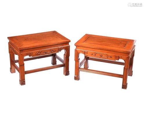 PAIR OF CHINESE STYLE LAMP TABLES