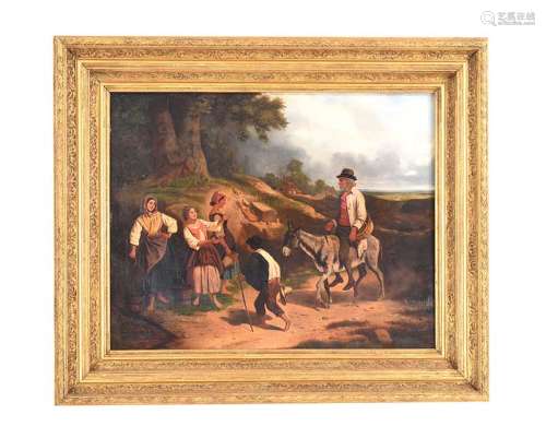 GILT FRAMED OIL PAINTING - THOMAS WRIGHT