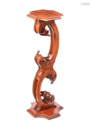 CARVED MAHOGANY PLANTSTAND