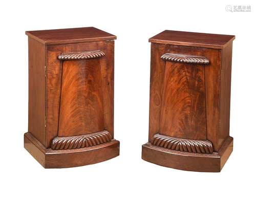 PAIR OF REGENCY BEDSIDE PEDESTALS