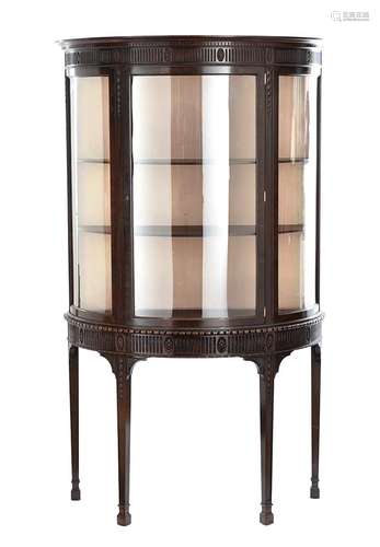 BOW FRONT DISPLAY CABINET