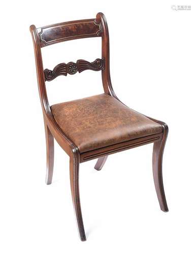 REGENCY MAHOGANY SIDE CHAIR