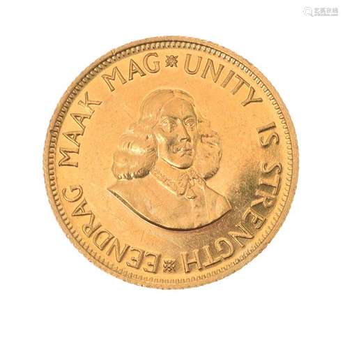 SOUTH AFRICAN TWO RAND GOLD COIN 1961