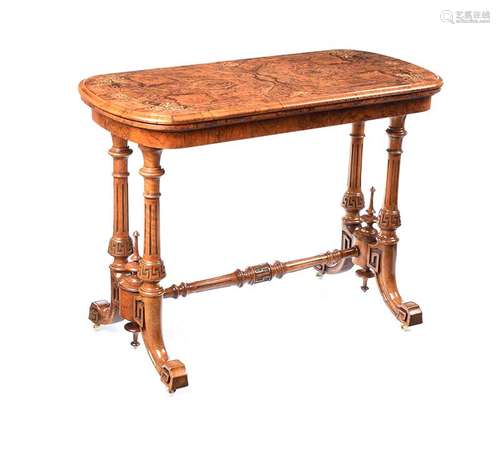 VICTORIAN WALNUT TURN OVER LEAF CARD TABLE