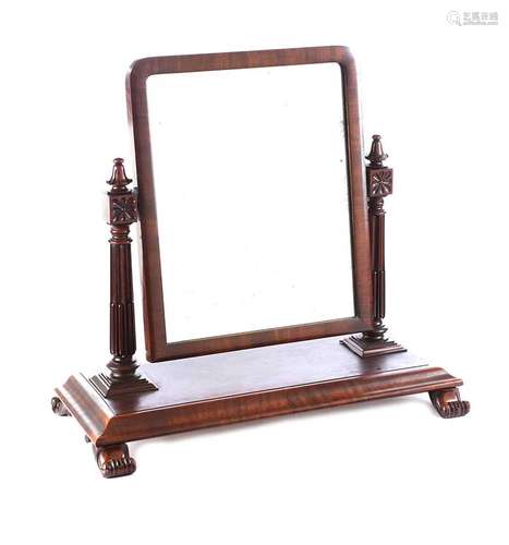 WILLIAM IV MAHOGANY DRESSING TABLE MIRROR