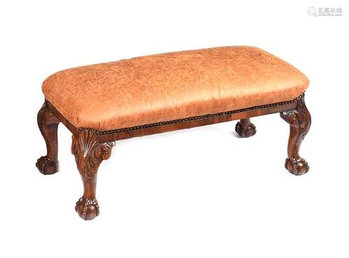 WALNUT FOOTSTOOL