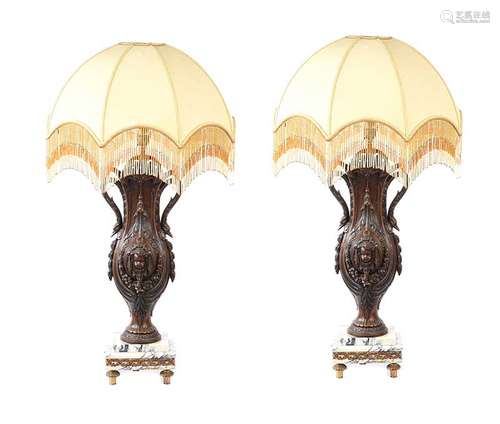 PAIR OF TABLE LAMPS & SHADES