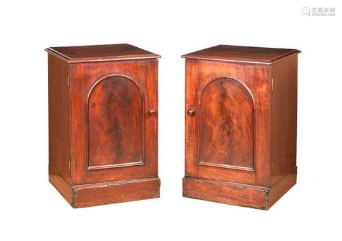 PAIR OF VICTORIAN BEDSIDE PEDESTALS