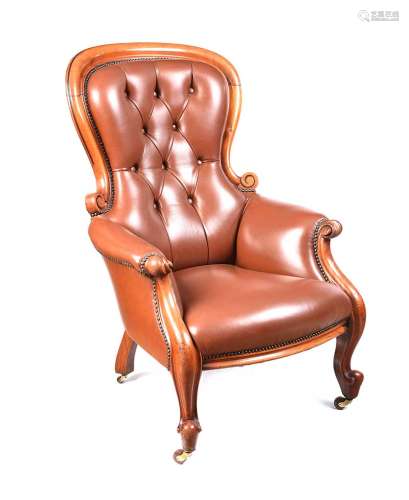 VICTORIAN MAHOGANY RUTLAND CHAIR