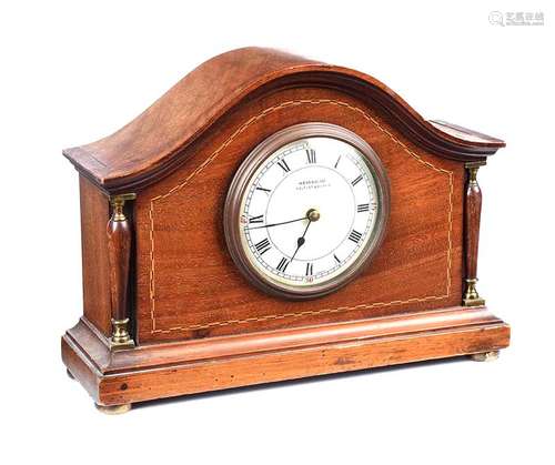 EDWARDIAN MAHOGANY MANTEL CLOCK