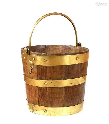 BRASS BOUND LOG BUCKET