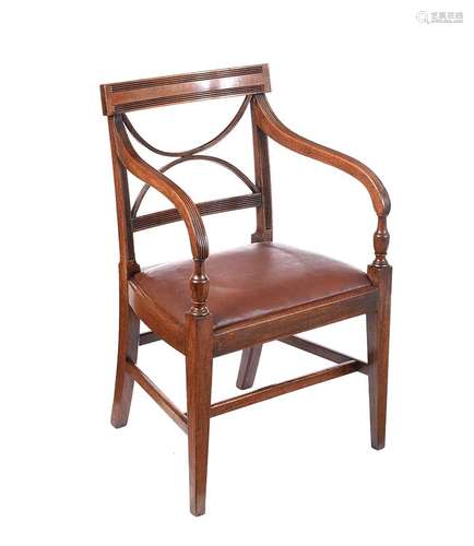 REGENCY MAHOGANY ARMCHAIR