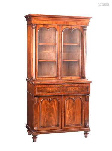 WILLIAM IV SECRETAIRE BOOKCASE