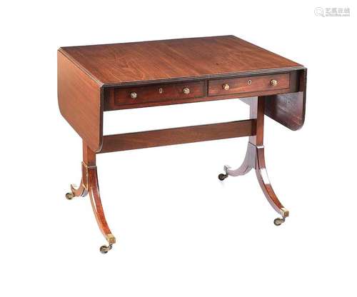 REGENCY MAHOGANY SOFA TABLE