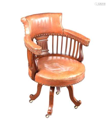 VICTORIAN MAHOGANY DESK CHAIR