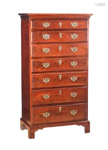 GEORGIAN MAHOGANY TALLBOY CHEST OF DRAWERS