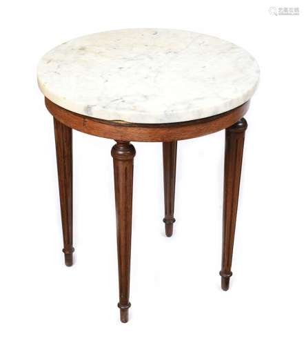 MARBLE TOP LAMP TABLE