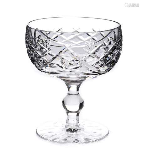 SET OF EIGHT WATERFORD CRYSTAL CHAMPAGNE GLASSES