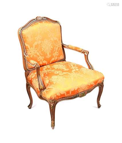 FRENCH STYLE UPHOLSTERED ARMCHAIR